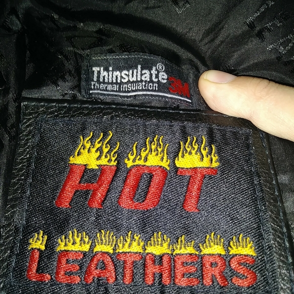 UGC HOT LEATHERS 3M MOTORCYCLE JACKET ZIPOFF VEST - Picture 16 of 16